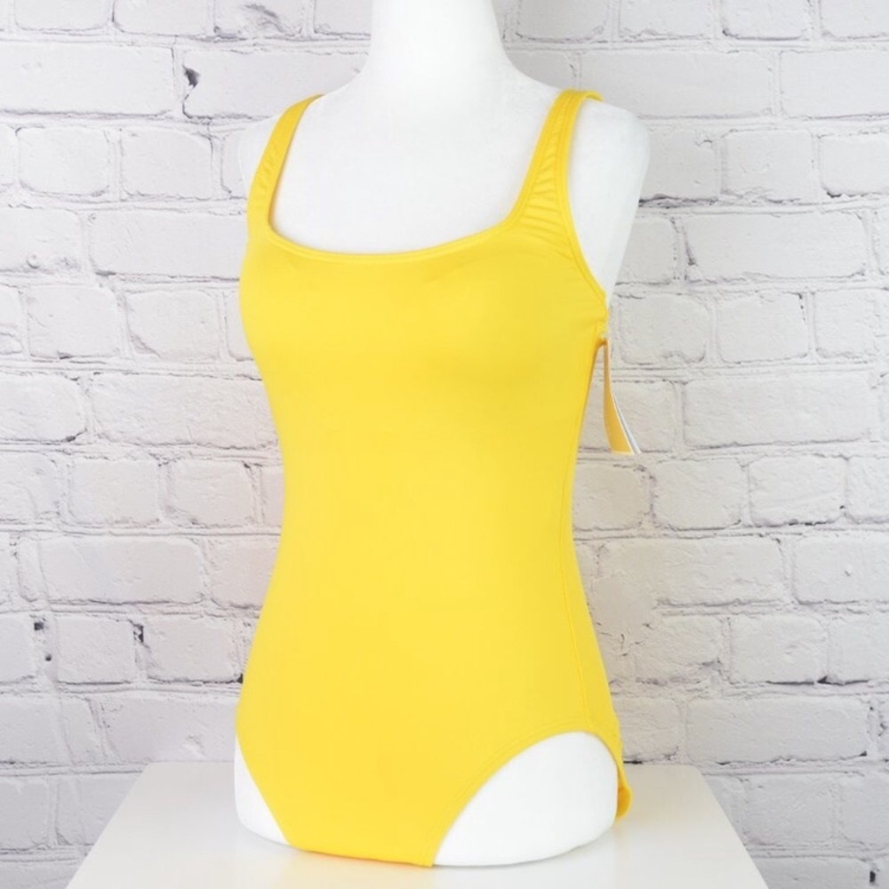 NWT MK Yellow Lace back one piece swimsuit